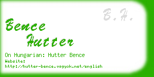 bence hutter business card